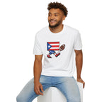 Puerto Rico Flag Football T-Shirt — Puerto Rican Football Fan Tee
