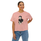 Boxy Tee — Vintage Portrait Graphic "Julia de Burgos" poem Women's Cropped T-Shirt
