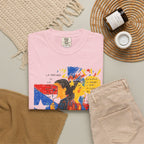 Puerto Rican Flag Art T-Shirt Julia de Burgos homenaje— "The Dua Julia" Illustrated Graphic Tee