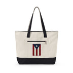 Tote - Puerto Rico Flag Zippered Beach & Market Bag