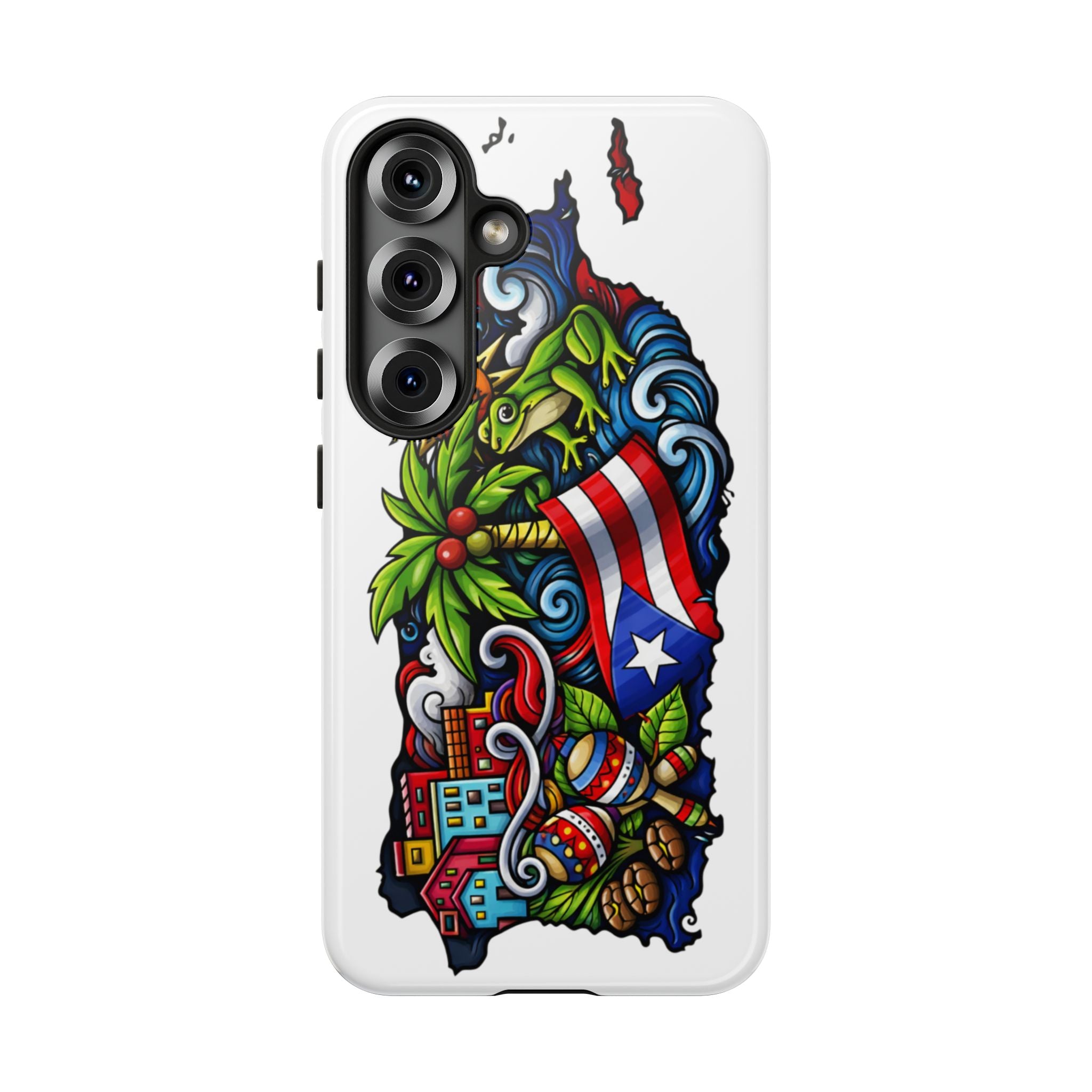 Phone Case — Puerto Rico Flag Tropical Tattoo Design