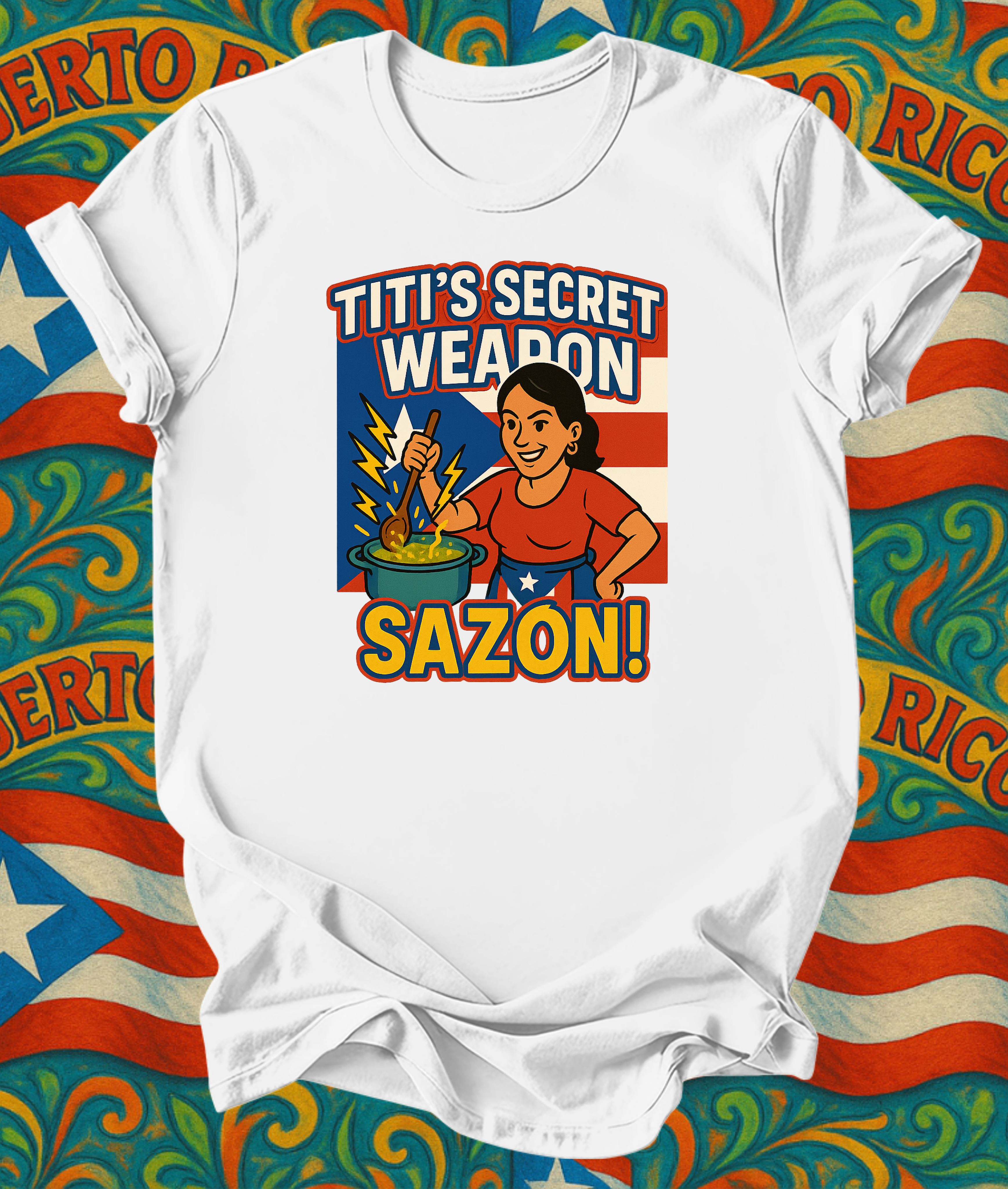 Short sleeve t shirt Puerto Rican aunt