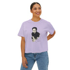 Boxy Tee — Vintage Portrait Graphic "Julia de Burgos" poem Women's Cropped T-Shirt