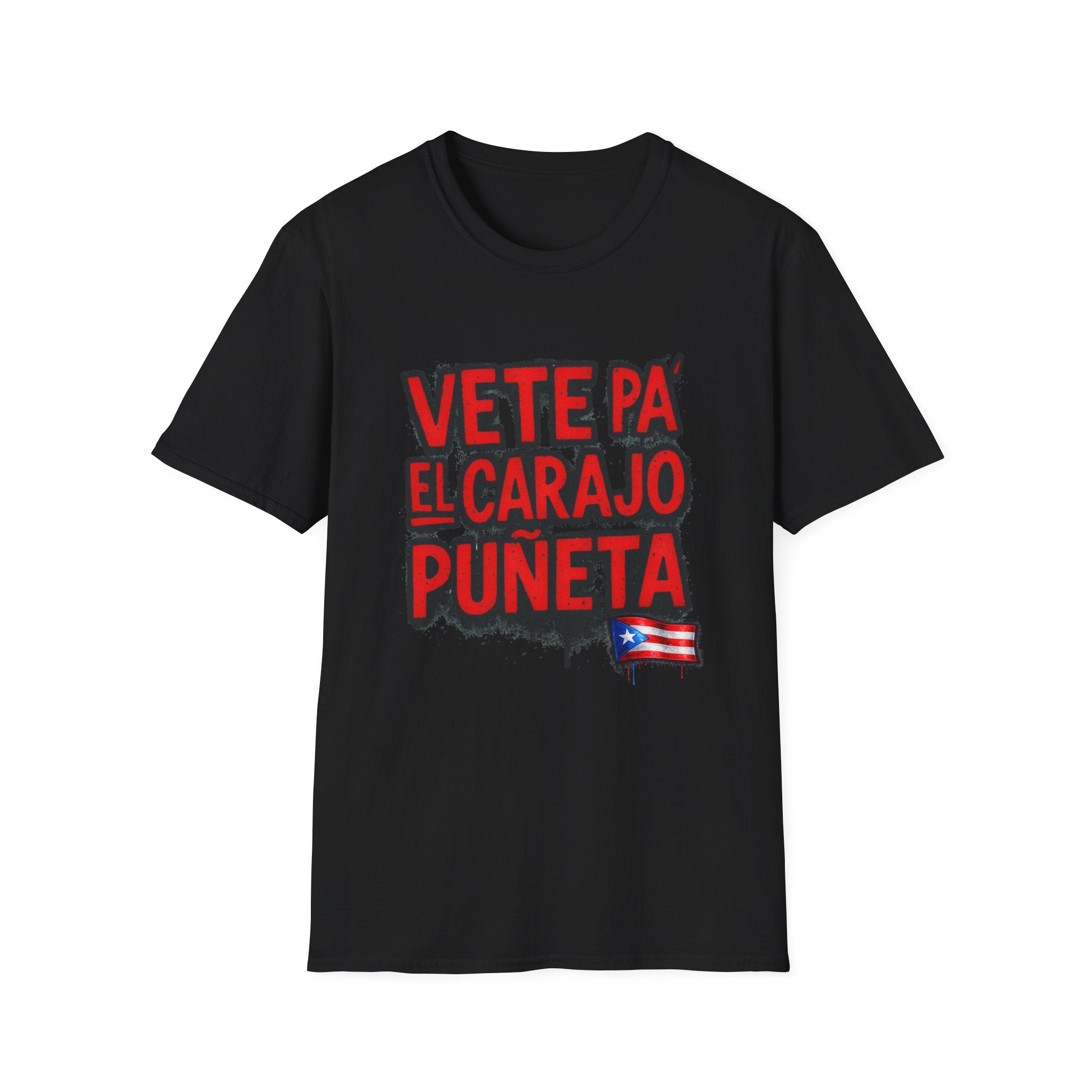 T-Shirt — "Vete Pa' El Carajo Puñeta" Puerto Rico Flag Graphic