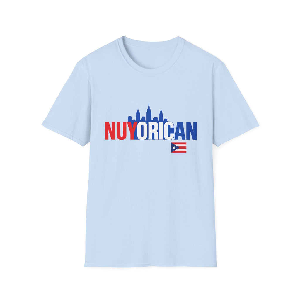 Nuyorican Skyline T-Shirt with Puerto Rico Flag – Retro NYC Pride Tee