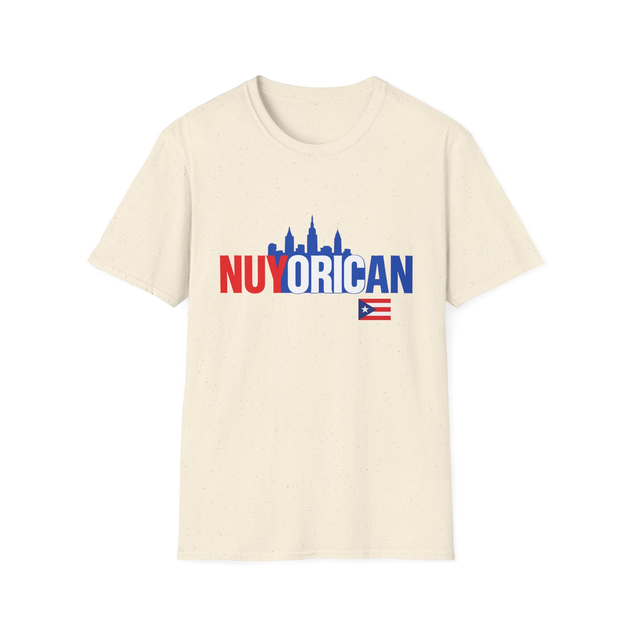 Nuyorican Skyline T-Shirt with Puerto Rico Flag – Retro NYC Pride Tee