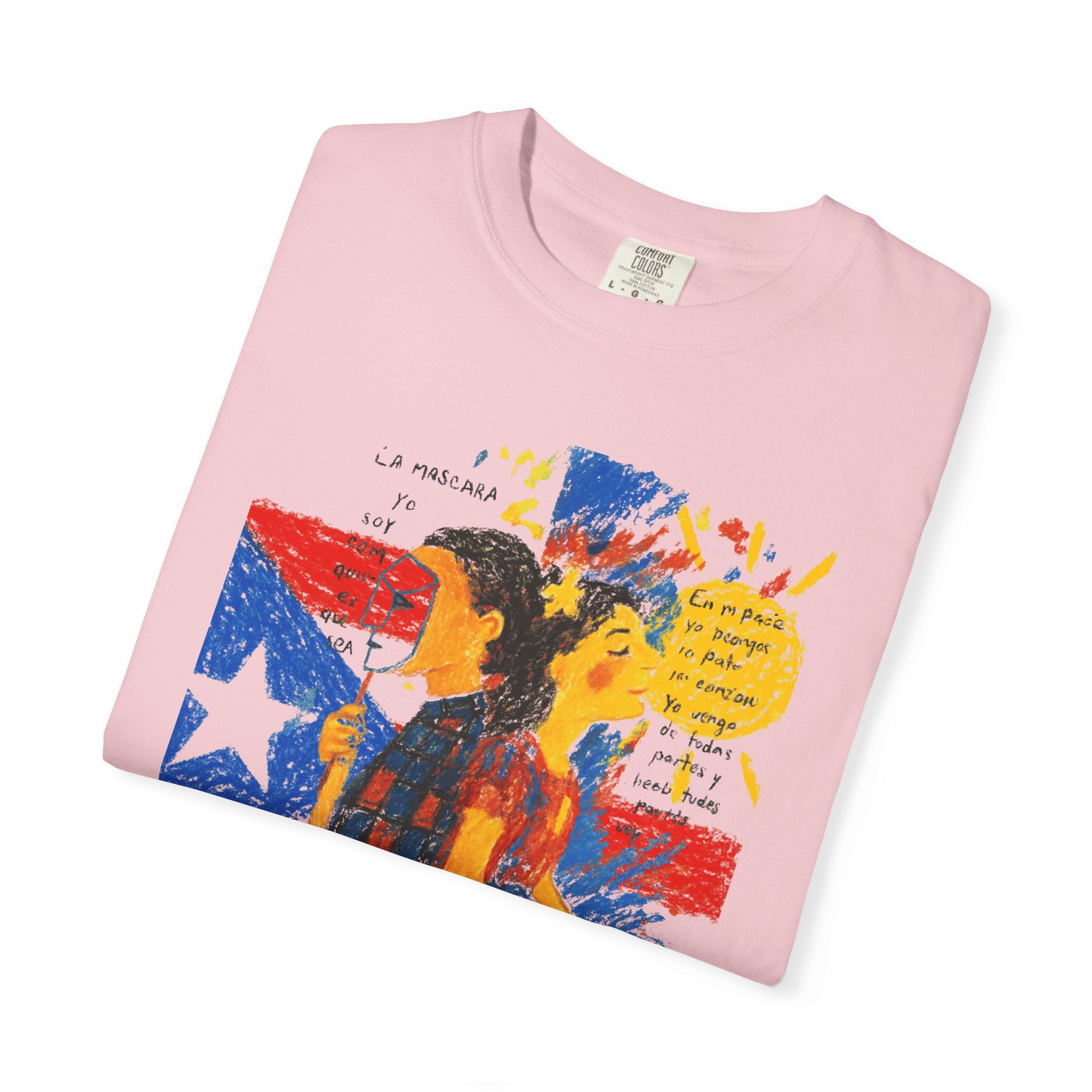 Puerto Rican Flag Art T-Shirt Julia de Burgos homenaje— "The Dua Julia" Illustrated Graphic Tee