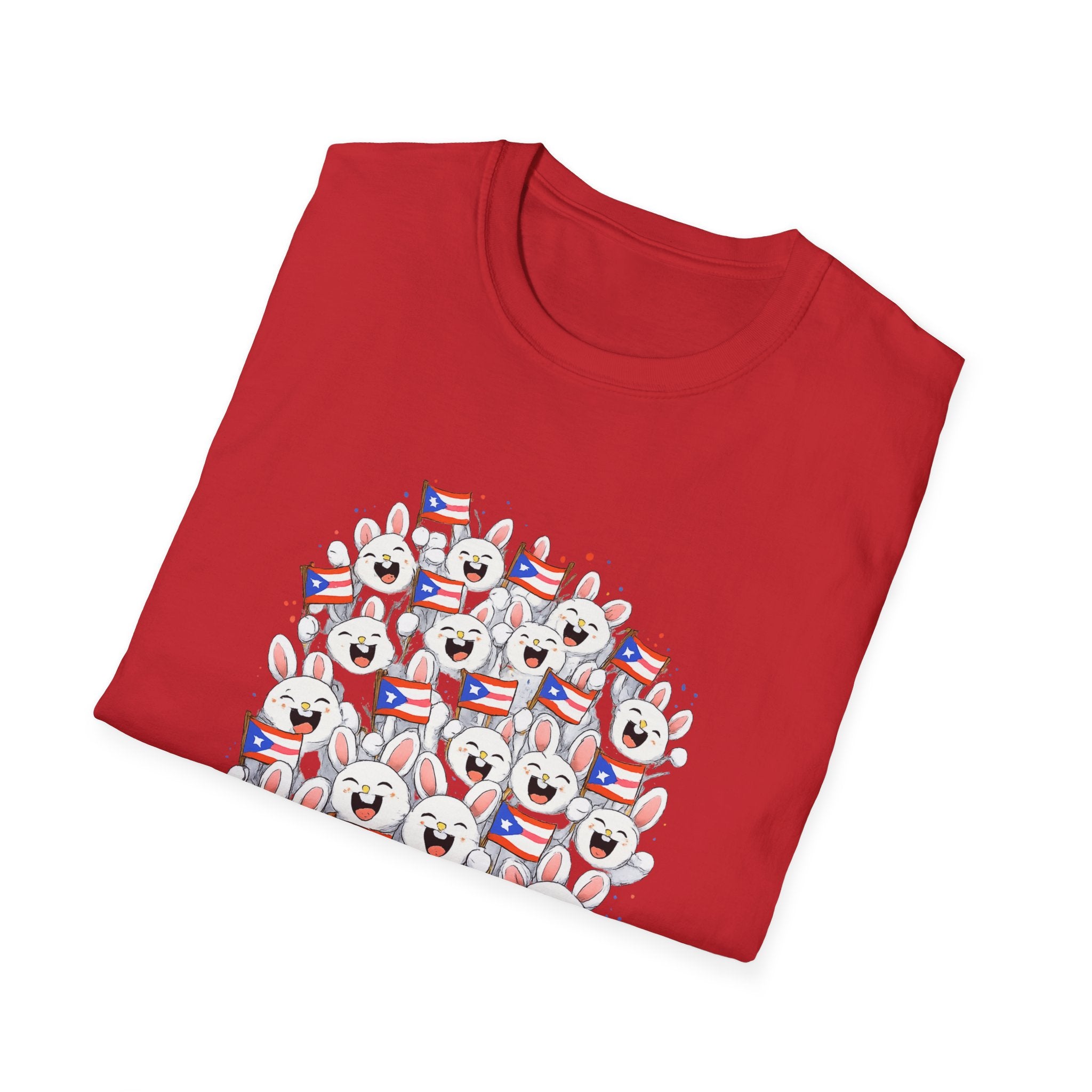De La Isla Somos Todos T-Shirt — Puerto Rican Pride Flag Cartoon Crew Tee