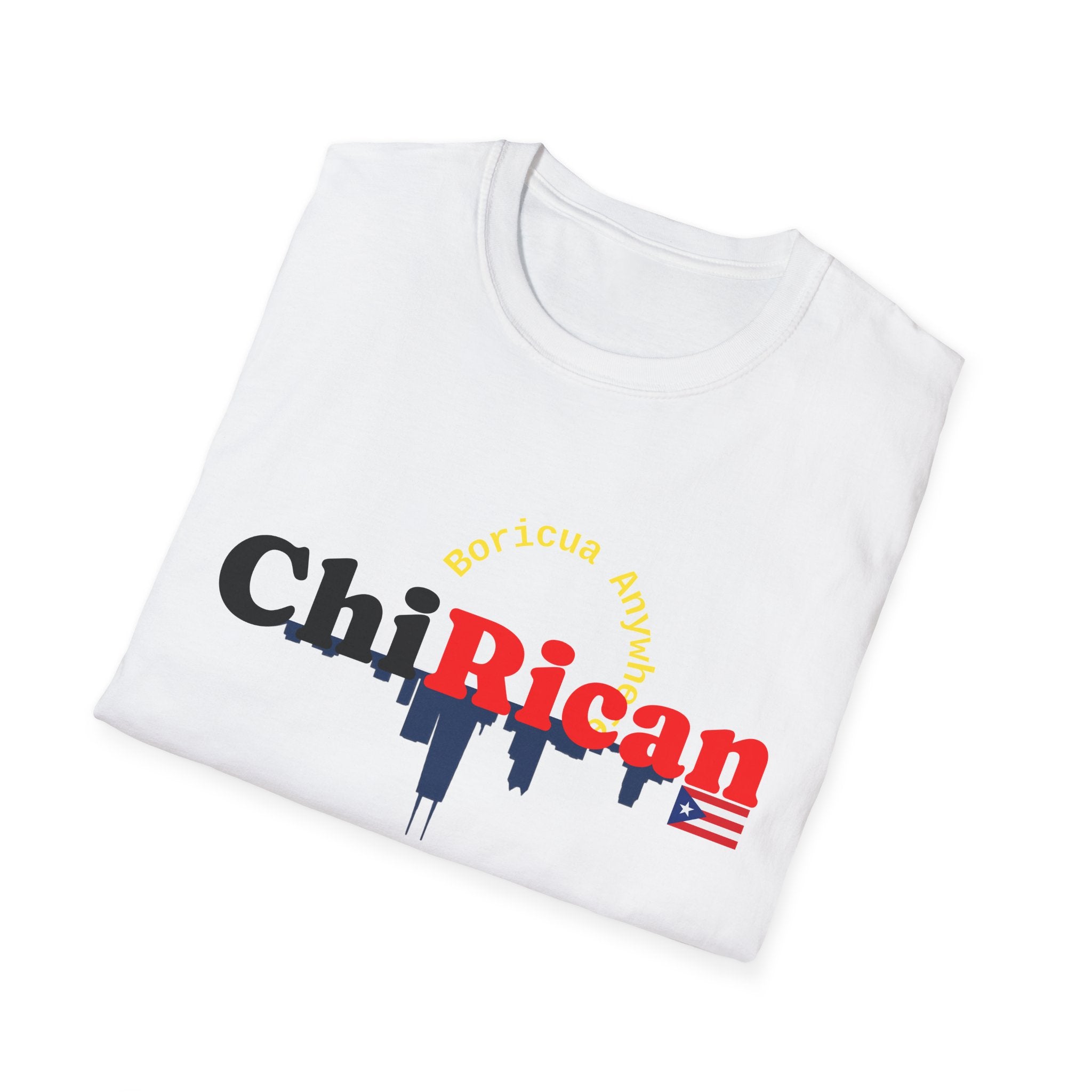 Chirican Pride T-Shirt — Puerto Rican Flag & City Skyline Graphic