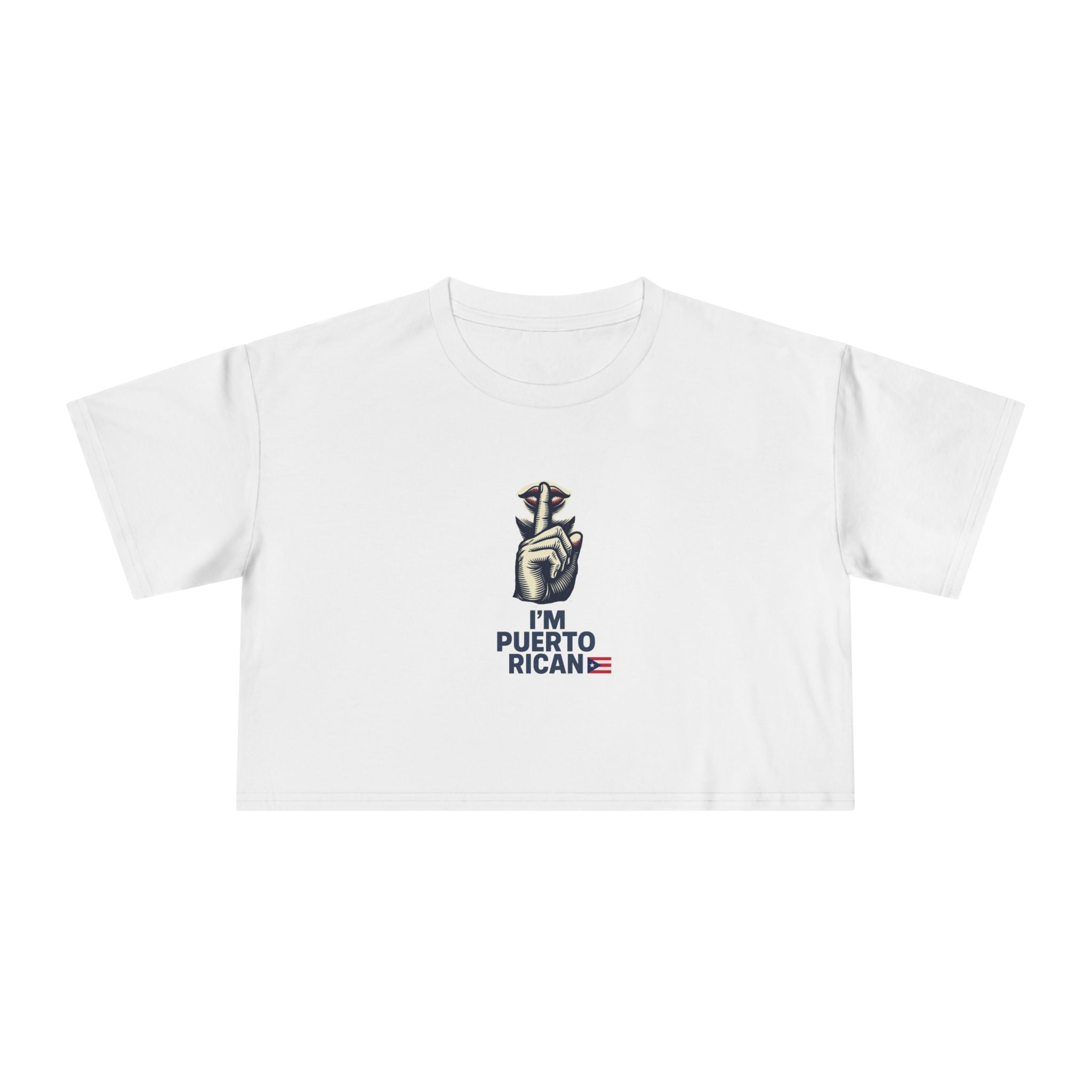 Puerto Rican Pride Crop Tee — "I’m Puerto Rican" Graphic