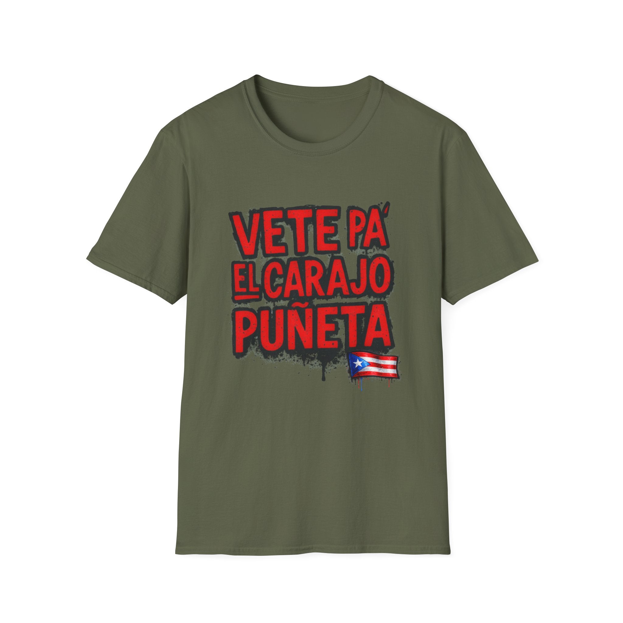 T-Shirt — "Vete Pa' El Carajo Puñeta" Puerto Rico Flag Graphic