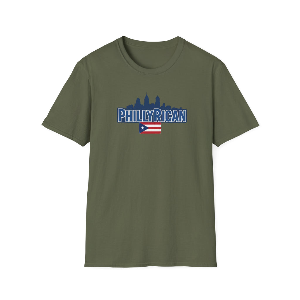 Philly Rican T-Shirt — Puerto Rican Pride with Philadelphia Skyline
