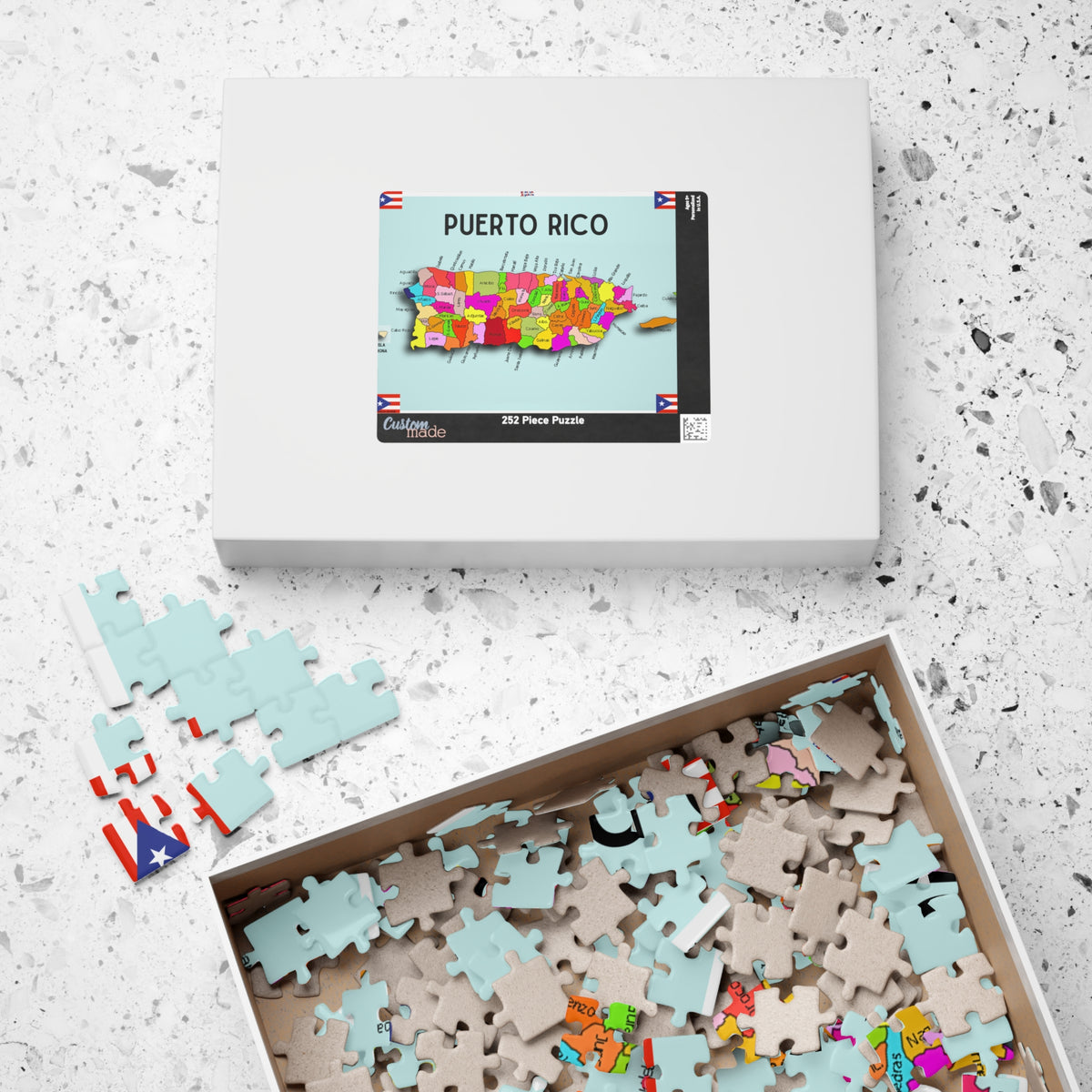 Puerto Rico Map Puzzle 500/1014 Piece | Colorful Municipalities Jigsaw