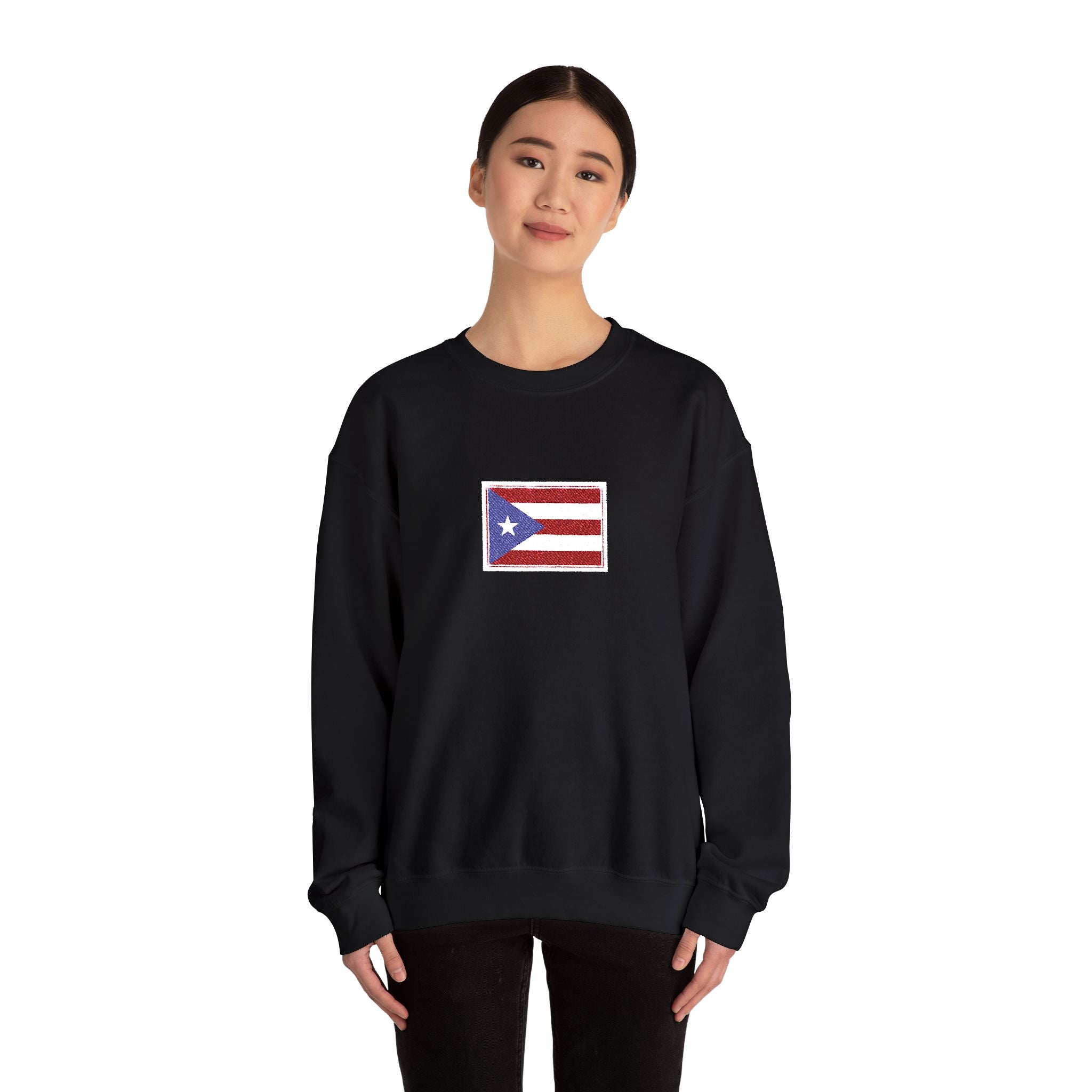 Puerto Rico Flag Graphic Crewneck Sweatshirt