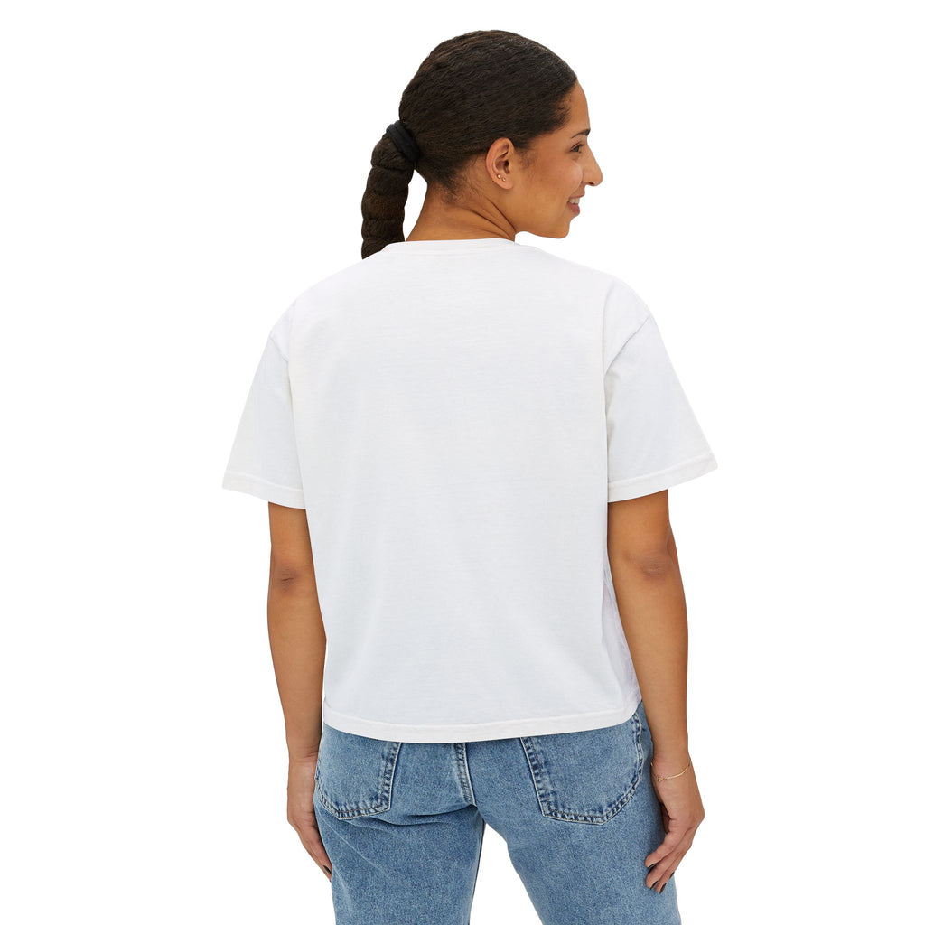 Boxy Tee — Vintage Portrait Graphic "Julia de Burgos" poem Women's Cropped T-Shirt