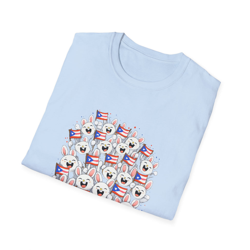 De La Isla Somos Todos T-Shirt — Puerto Rican Pride Flag Cartoon Crew Tee