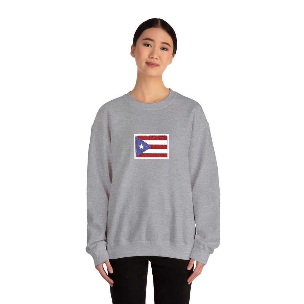 Puerto Rico Flag Graphic Crewneck Sweatshirt