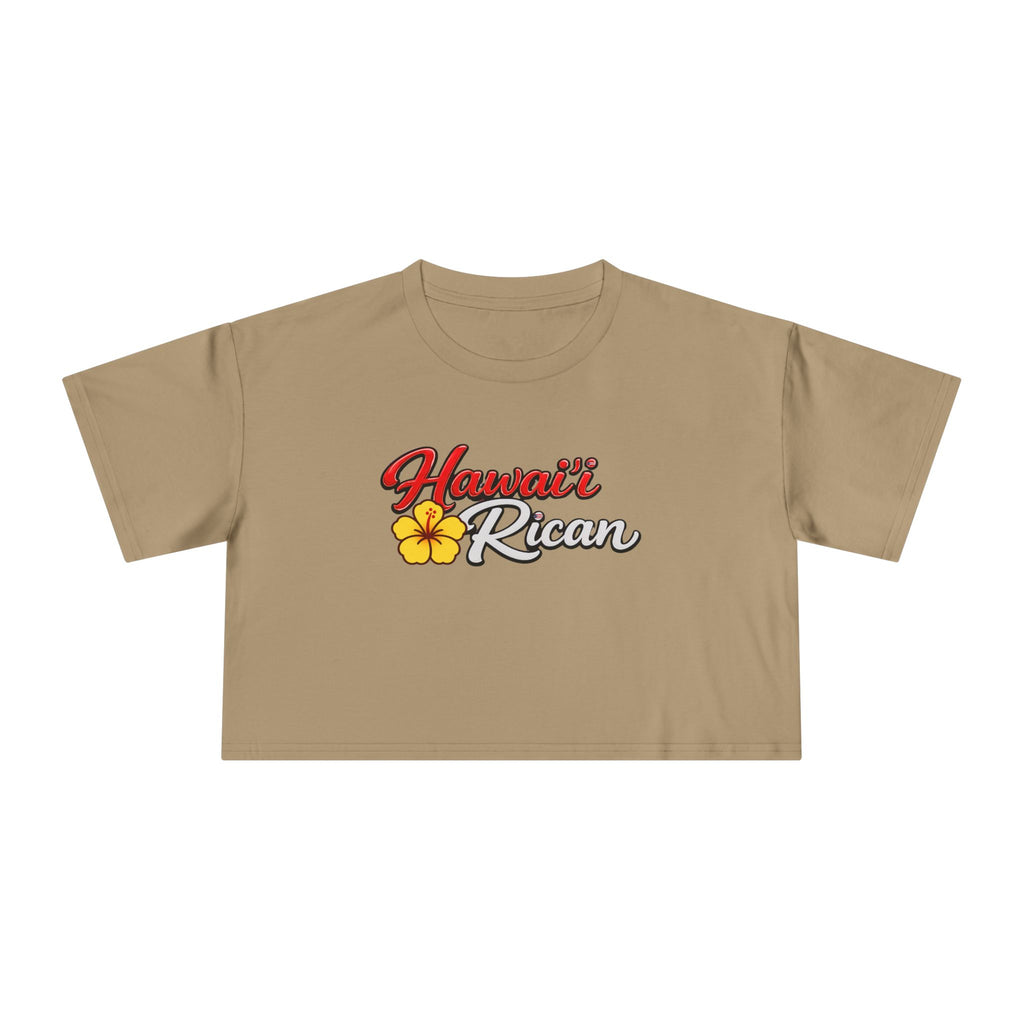 Hawaiian Rican Crop Tee — Floral Island Pride Women’s Top