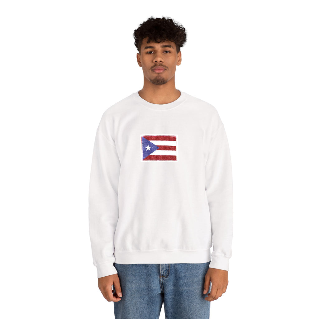 Puerto Rico Flag Graphic Crewneck Sweatshirt