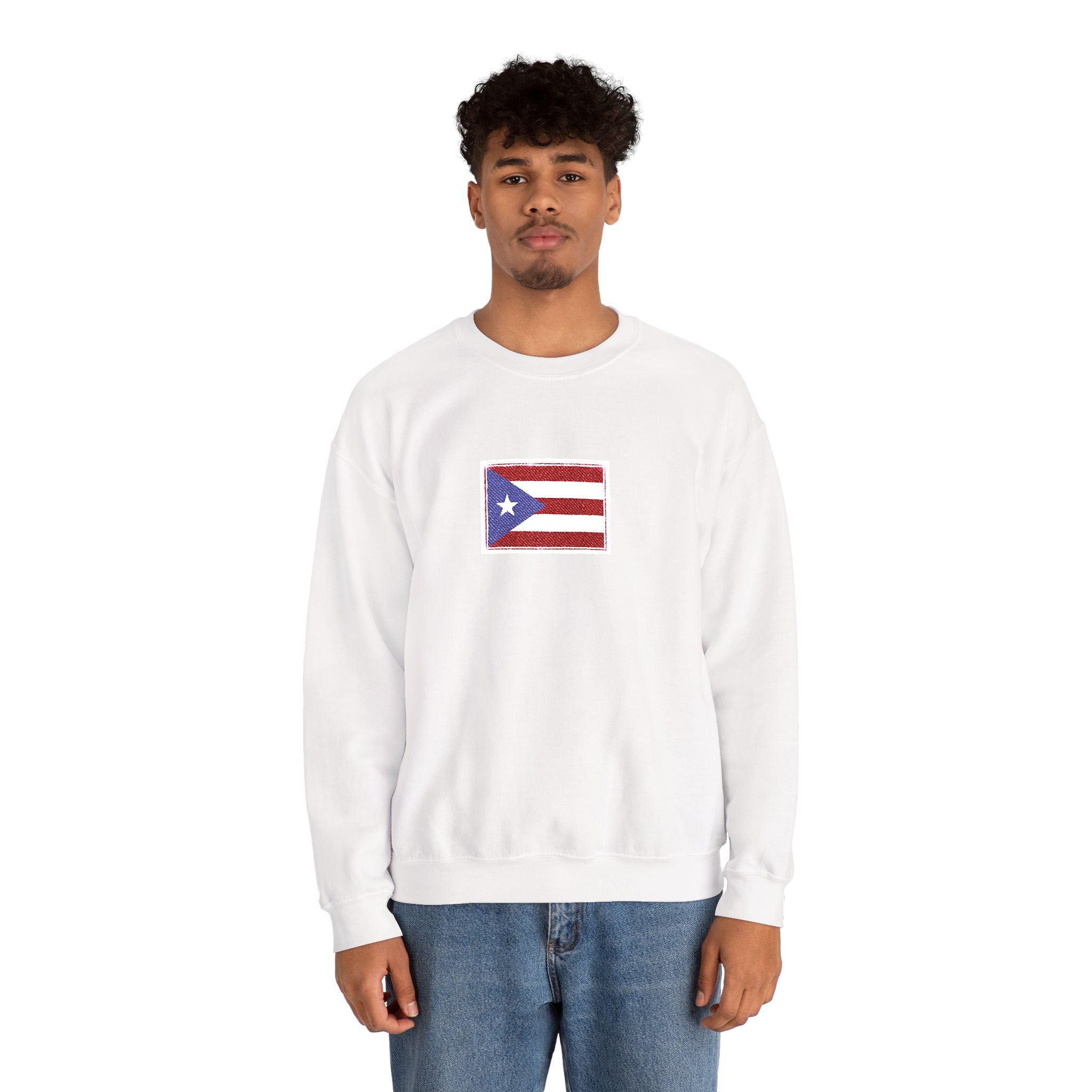 Puerto Rico Flag Graphic Crewneck Sweatshirt