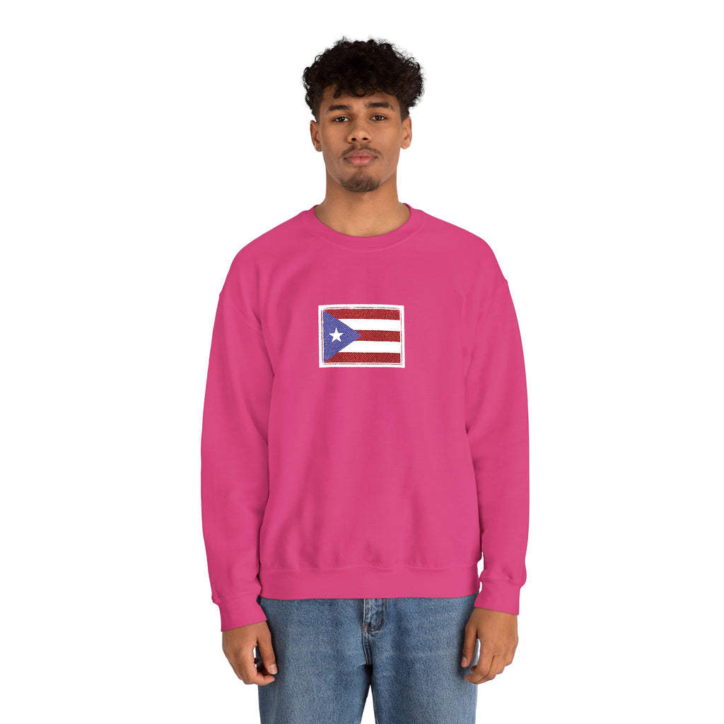Puerto Rico Flag Graphic Crewneck Sweatshirt