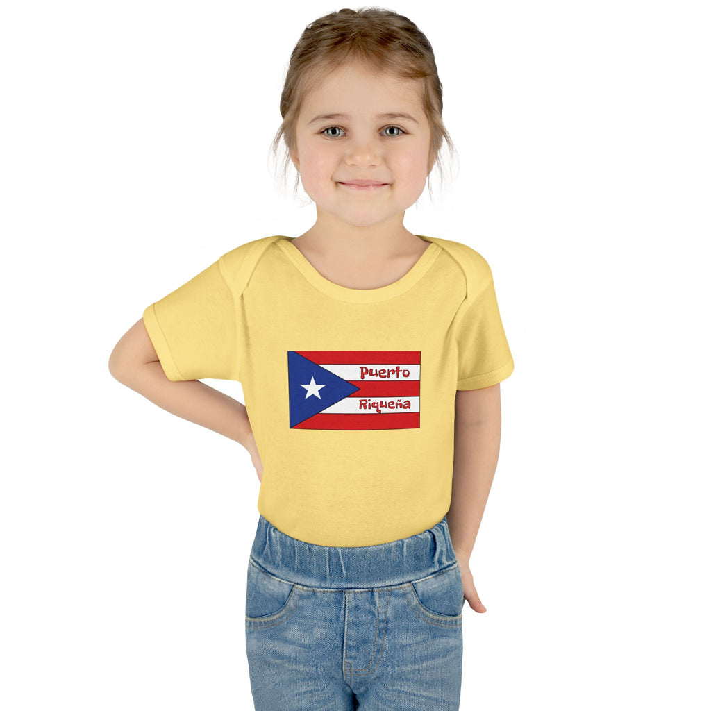 Infant Bodysuit - Puerto Rican Flag "Puerto Riqueña" Baby Onesie