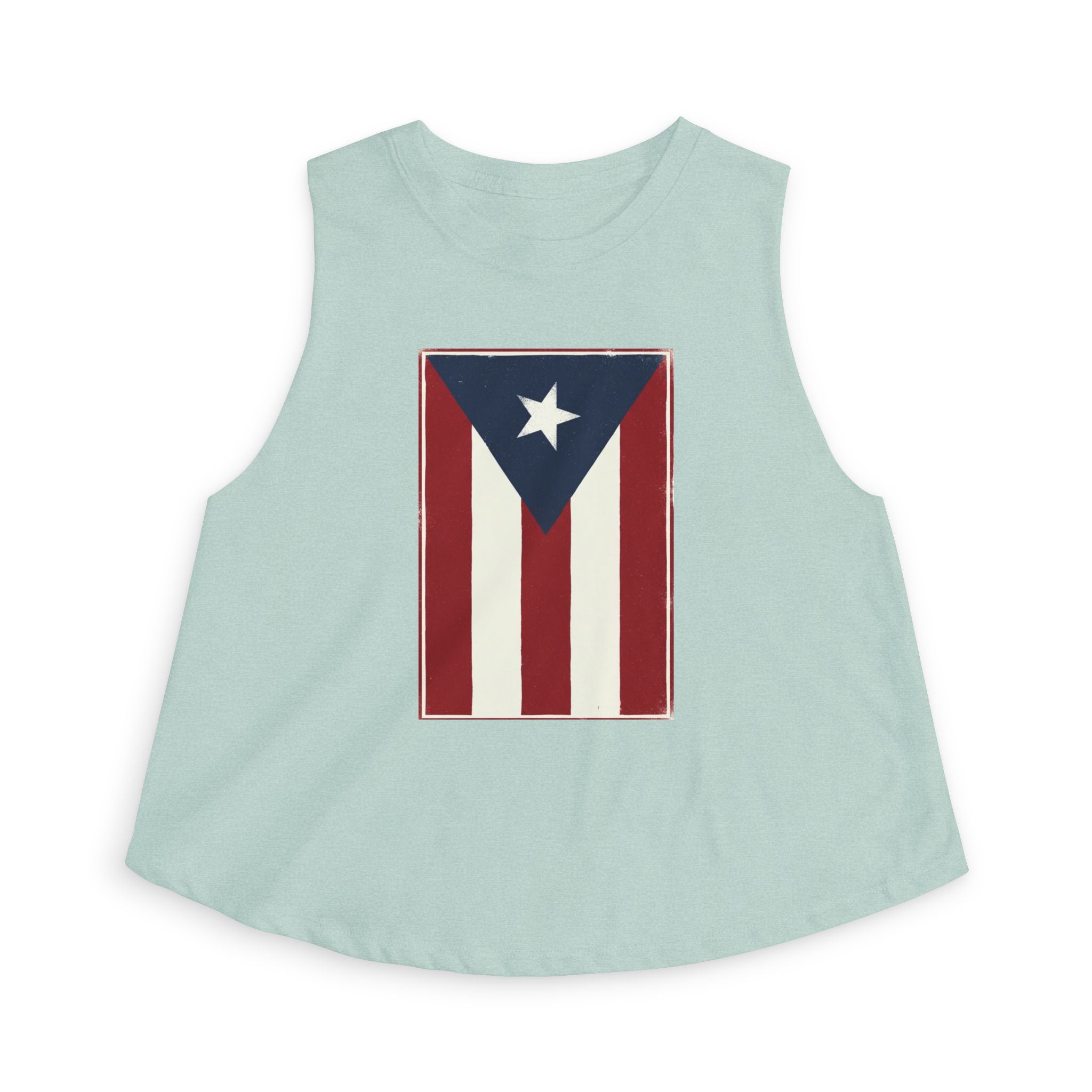 Puerto Rican Flag Crop Top — Vintage Boricua Pride Women's Tank