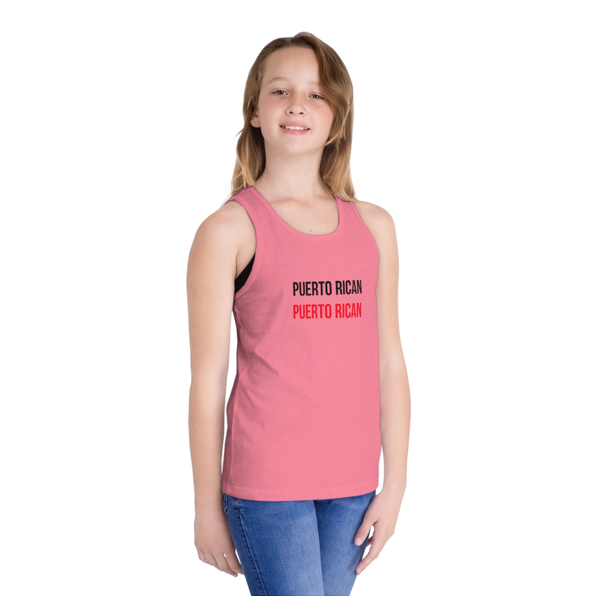 Puerto Rican Kids Tank Top — 'Puerto Rican' Graphic Youth Jersey Tank