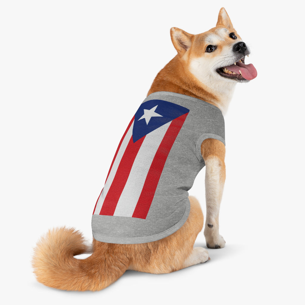 Pet Tank Top — "We're Here We're Proud" Football Trophy Design
