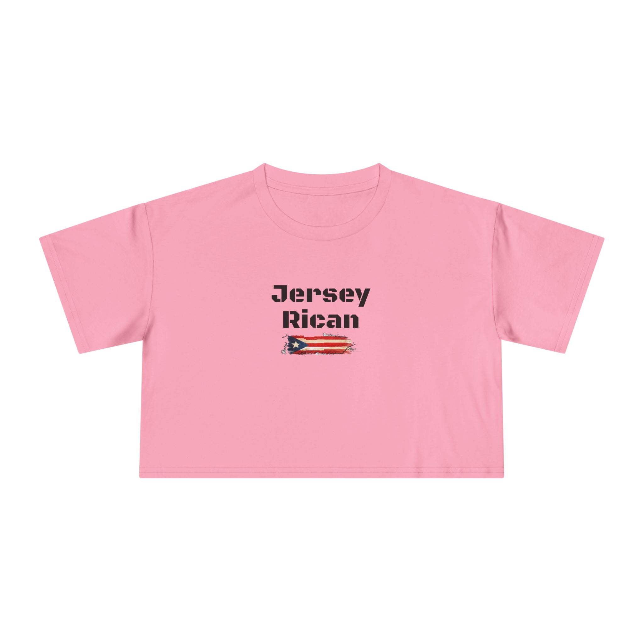 Jersey Rican Crop Tee — Puerto Rican Flag Graphic Women's Crop Top