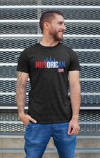 Nuyorican Skyline T-Shirt with Puerto Rico Flag – Retro NYC Pride Tee