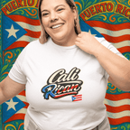 Cali Rican T-Shirt — Retro Puerto Rico Flag Script Tee