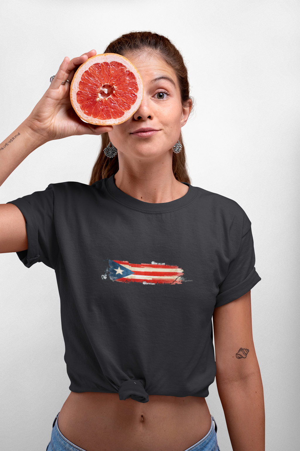Unisex HD Cotton™ Puerto Rican Flag T-shirt Boricua Anywhere Map