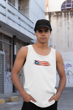 Puerto Rico Flag Tank Top — Distressed Boricua Anywhere Tank