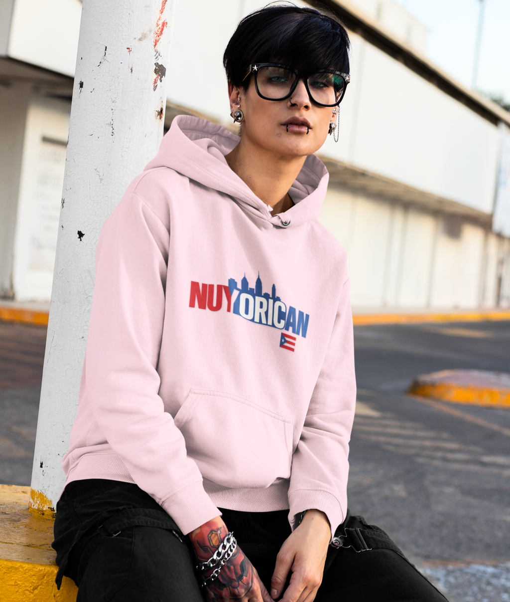 Nuyorican NYC Skyline Hoodie – Puerto Rican Pride Sweatshirt with Flag