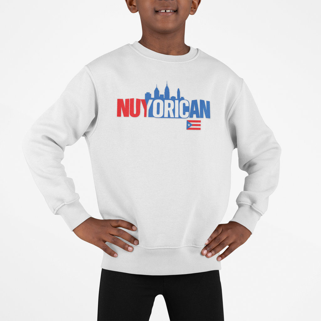 NuYorican Kids Sweatshirt – Puerto Rican NYC Skyline Pride Pullover