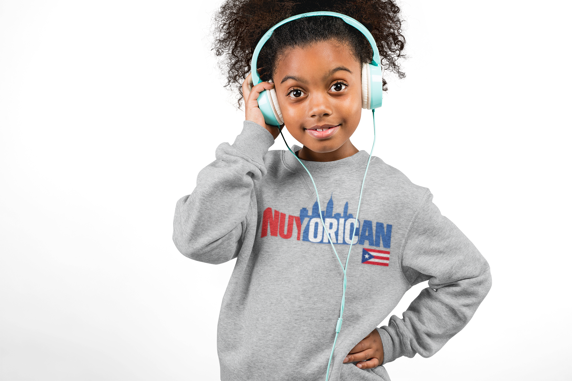 NuYorican Kids Sweatshirt – Puerto Rican NYC Skyline Pride Pullover