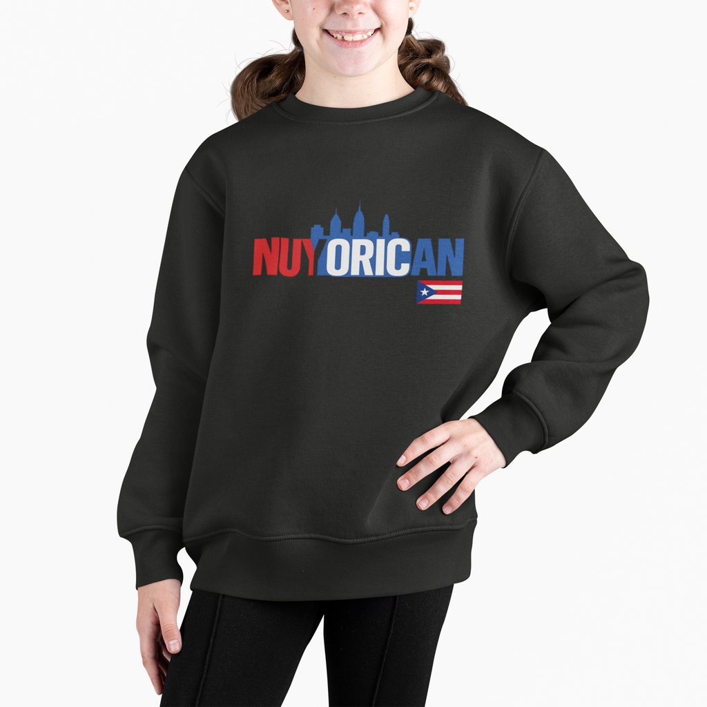 NuYorican Kids Sweatshirt – Puerto Rican NYC Skyline Pride Pullover