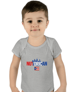Nuyorican Baby Bodysuit – NYC Skyline Infant Onesie (Red & Blue)