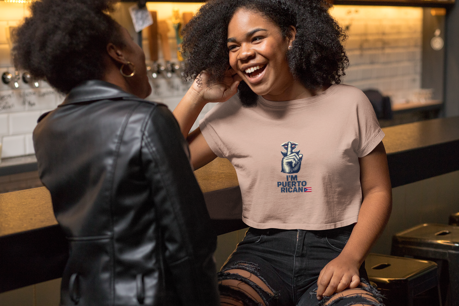 Puerto Rican Pride Crop Tee — "I’m Puerto Rican" Graphic