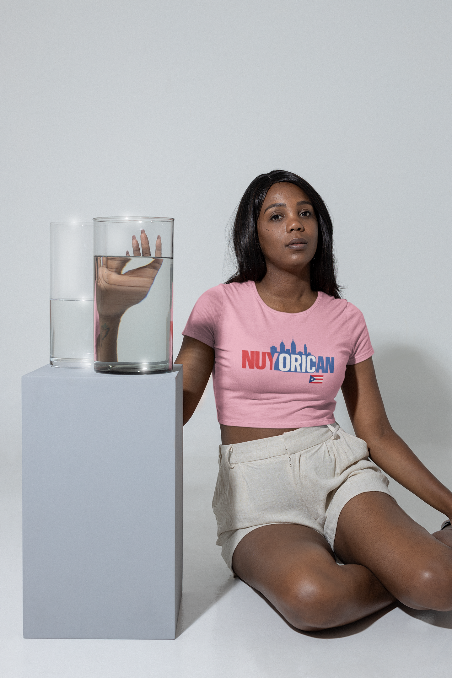 Nuyorican Crop Tee — Puerto Rican Pride NYC Skyline Graphic
