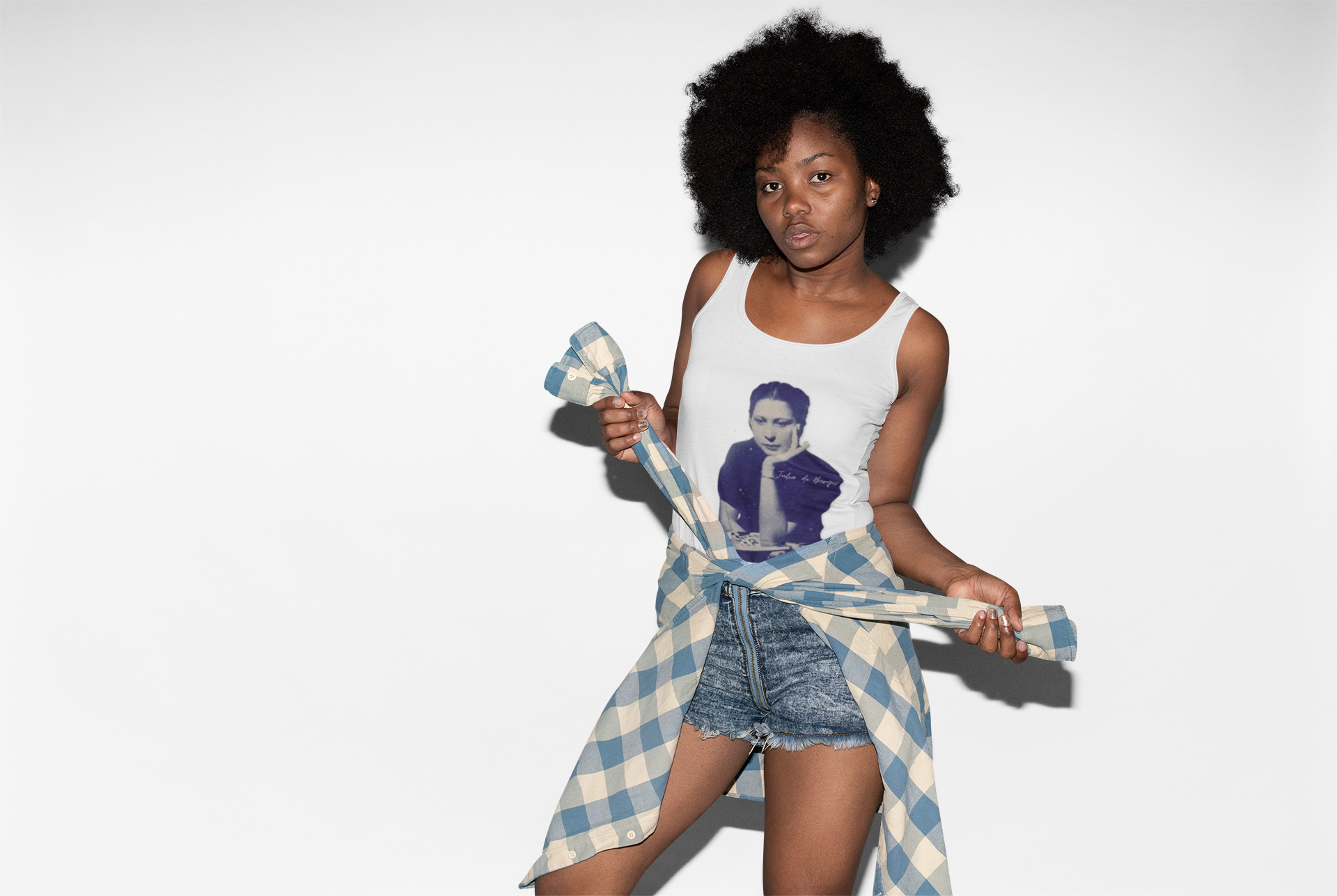 Vintage Portrait Tank Top — Minimalist Retro Photo Tee