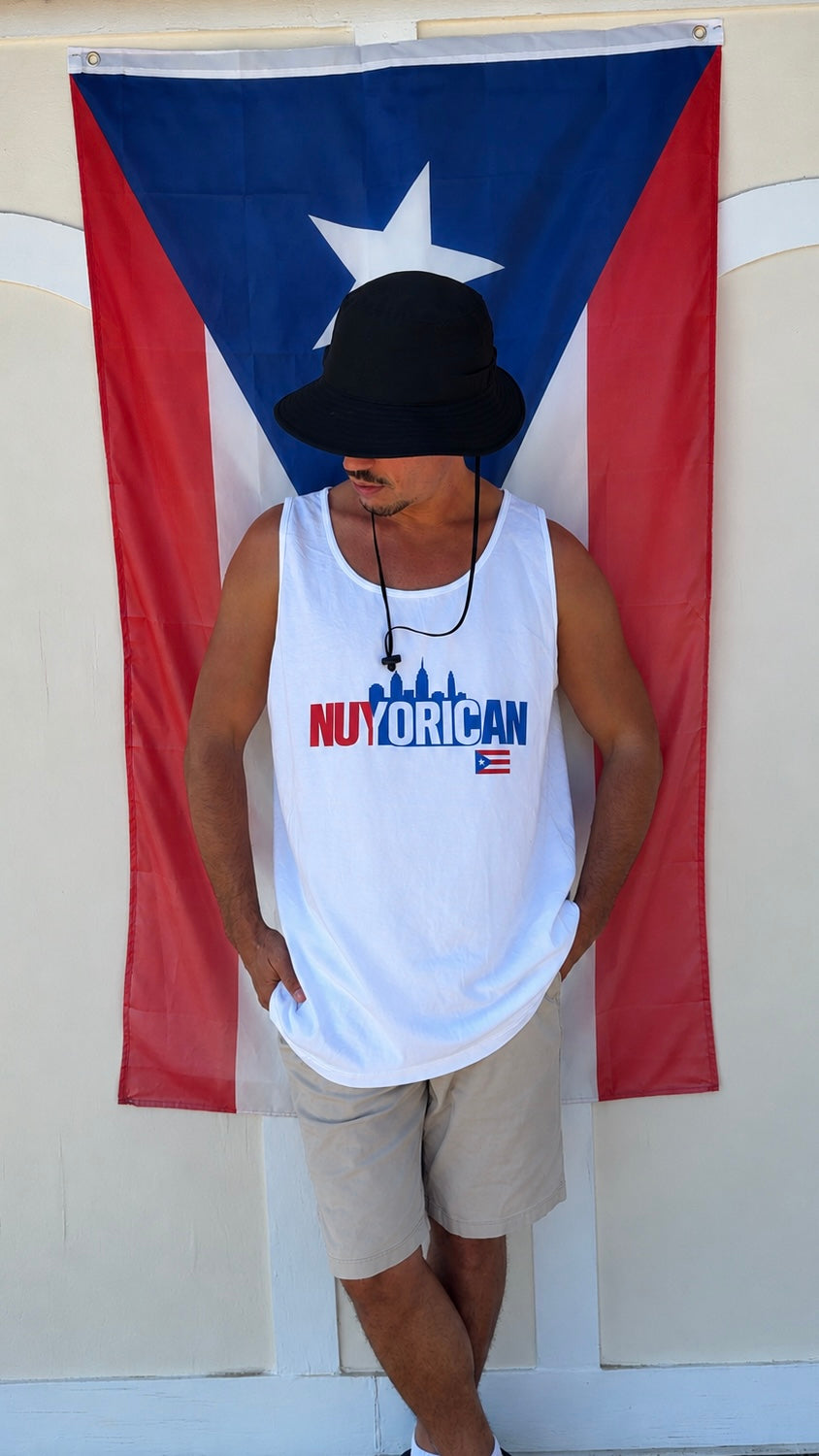 Nuyorican Skyline Tank Top — Puerto Rican Pride NYC Flag Design