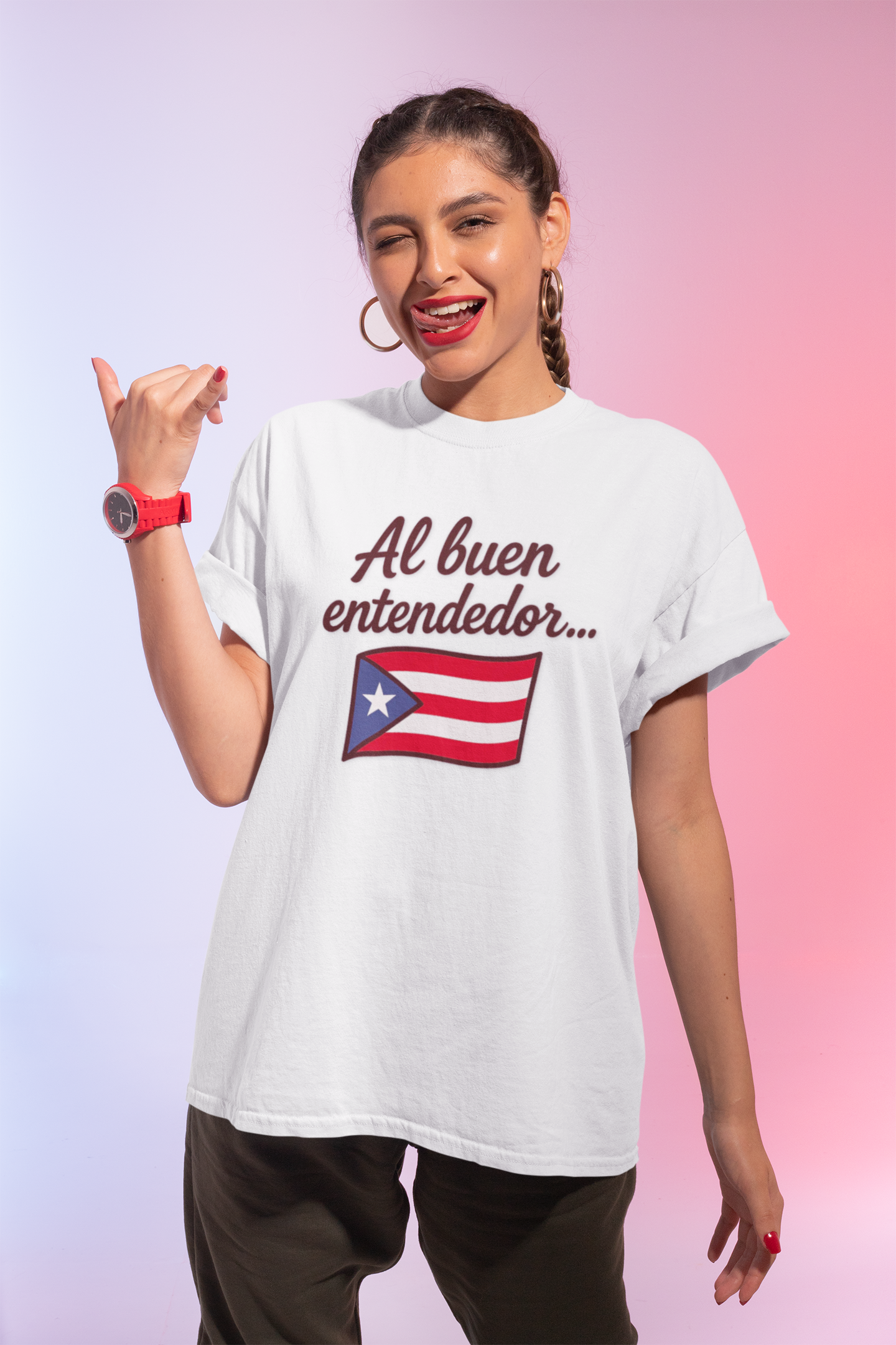 Puerto Rican Flag T-Shirt “Al buen entendedor…” – Patriotic Puerto Rico Tee