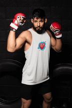 Heart Shield Tank Top — Cute Pixel Heart with Boricua Sunglasses Graphic