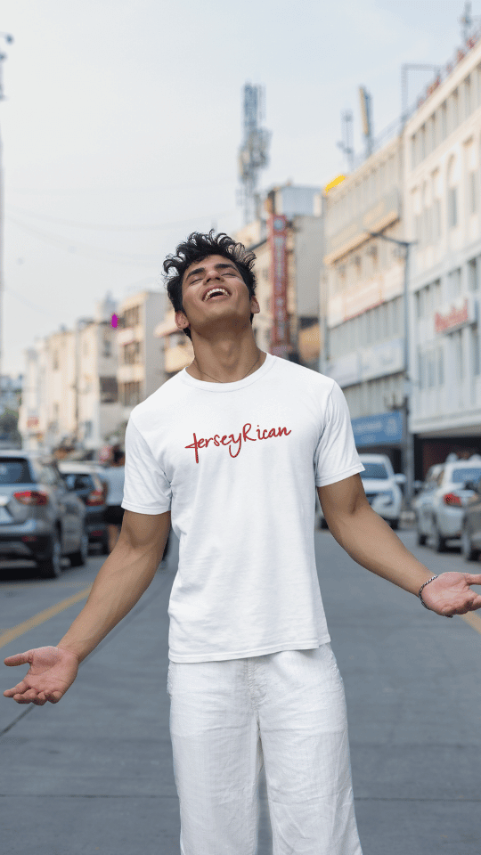 Jersey Rican T‑Shirt — Puerto Rican Embroidery Pride Tee