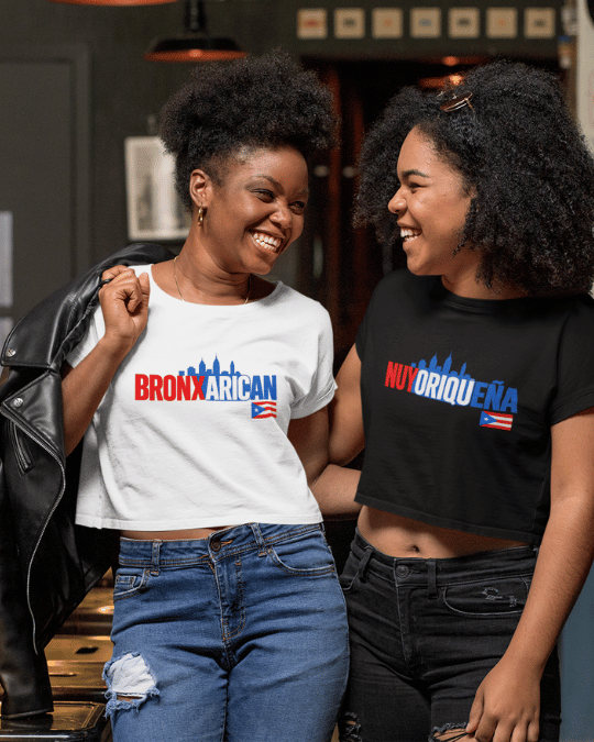 Nuyoriqueña Boxy Tee — Puerto Rican NYC Skyline Crop T-Shirt