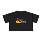 Hawaiian Rican Crop Tee — Floral Island Pride Women’s Top