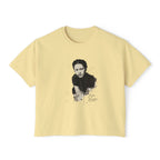Boxy Tee — Vintage Portrait Graphic "Julia de Burgos" poem Women's Cropped T-Shirt