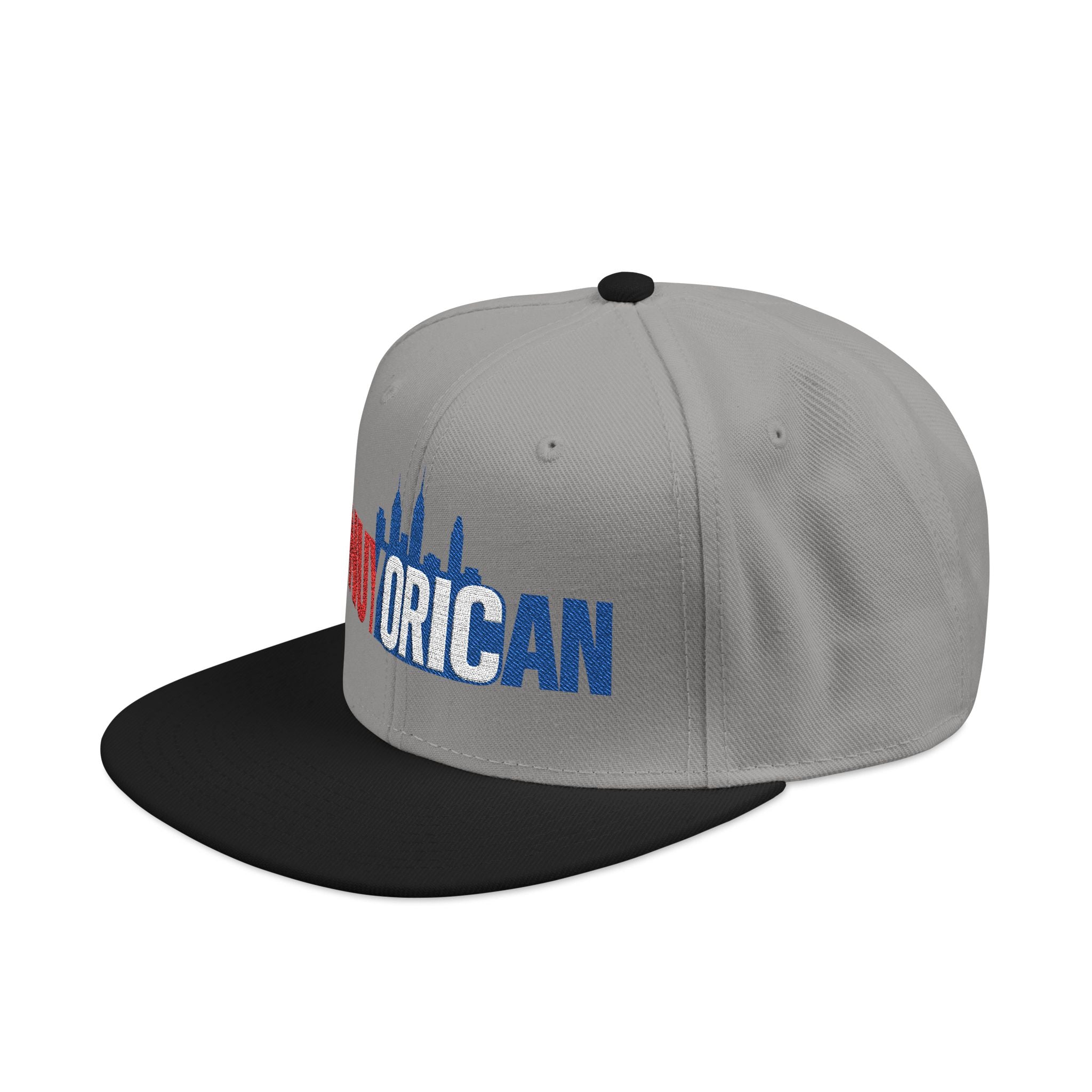 Patriotic USA Snapback Hat — Embroidered Red White & Blue Flag Lettering